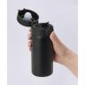 ワンプッシュ真空ステンレスボトル３２０ｍｌ１本（ブラック）