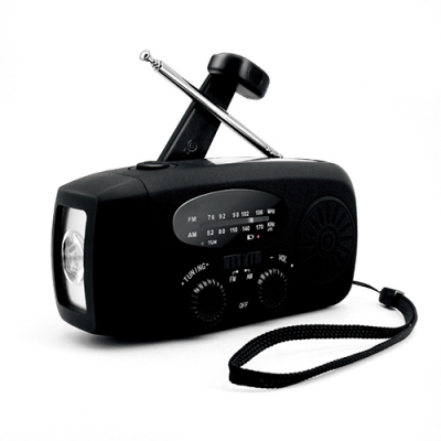 ダイナモソーラーラジオライト（ブラック）