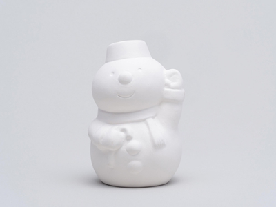 らくがきクリスマス貯金箱（スノーマン）