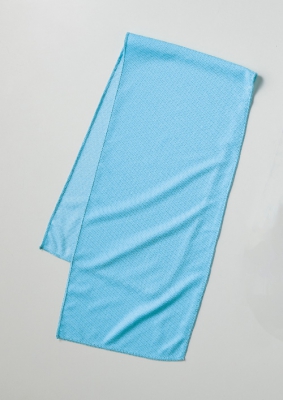 パステルカラー　涼感タオル（ブルー）