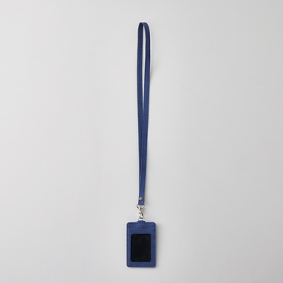 パスケース（ネックストラップ付）ネイビー