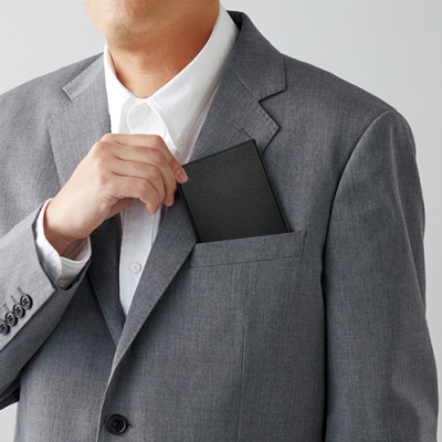 カバー付電子メモパッド　4.4インチ（ブラック）