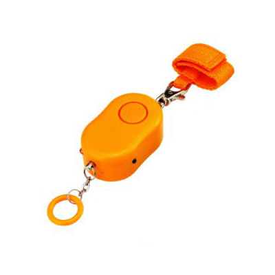 ライト付防犯ブザー（オレンジ）
