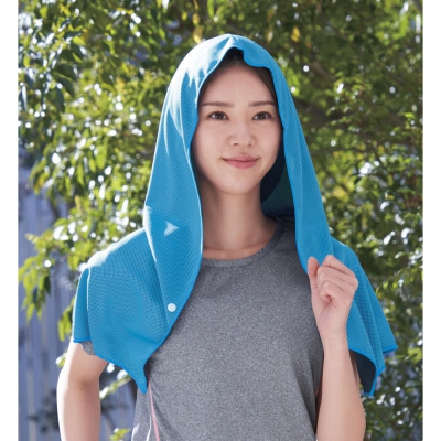 さらっと涼感フードタオル１枚