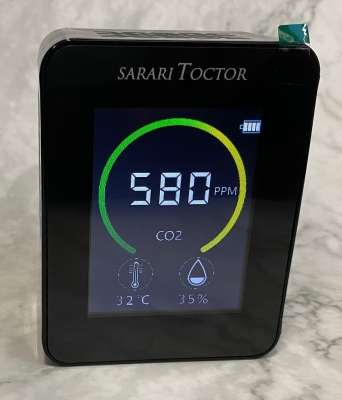 コンパクト二酸化炭素濃度計（ブラック）