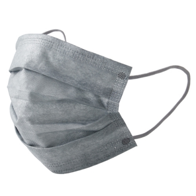 カラー不織布3層マスク　30枚箱入（グレー）