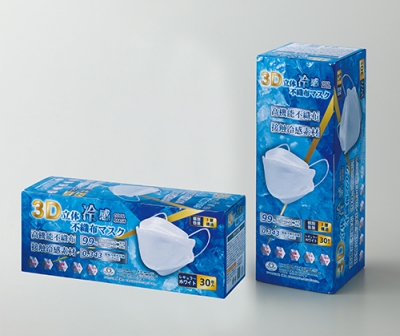 3D立体冷感不織布マスク30Ｐ（個包装 レギュラー）